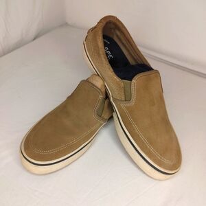 Sperry‎ Top-Sider Intrepid Mens Shoes Suede Boat Shoe Memory Foam Beige Sz 10